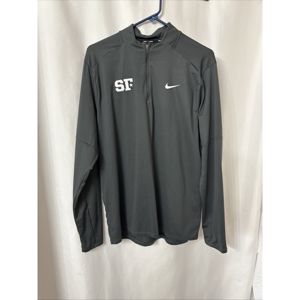 Nike Dri Fit 1/4 Zip Long Sleeve Pullover Womens Large D18 - Picture 1 of 3